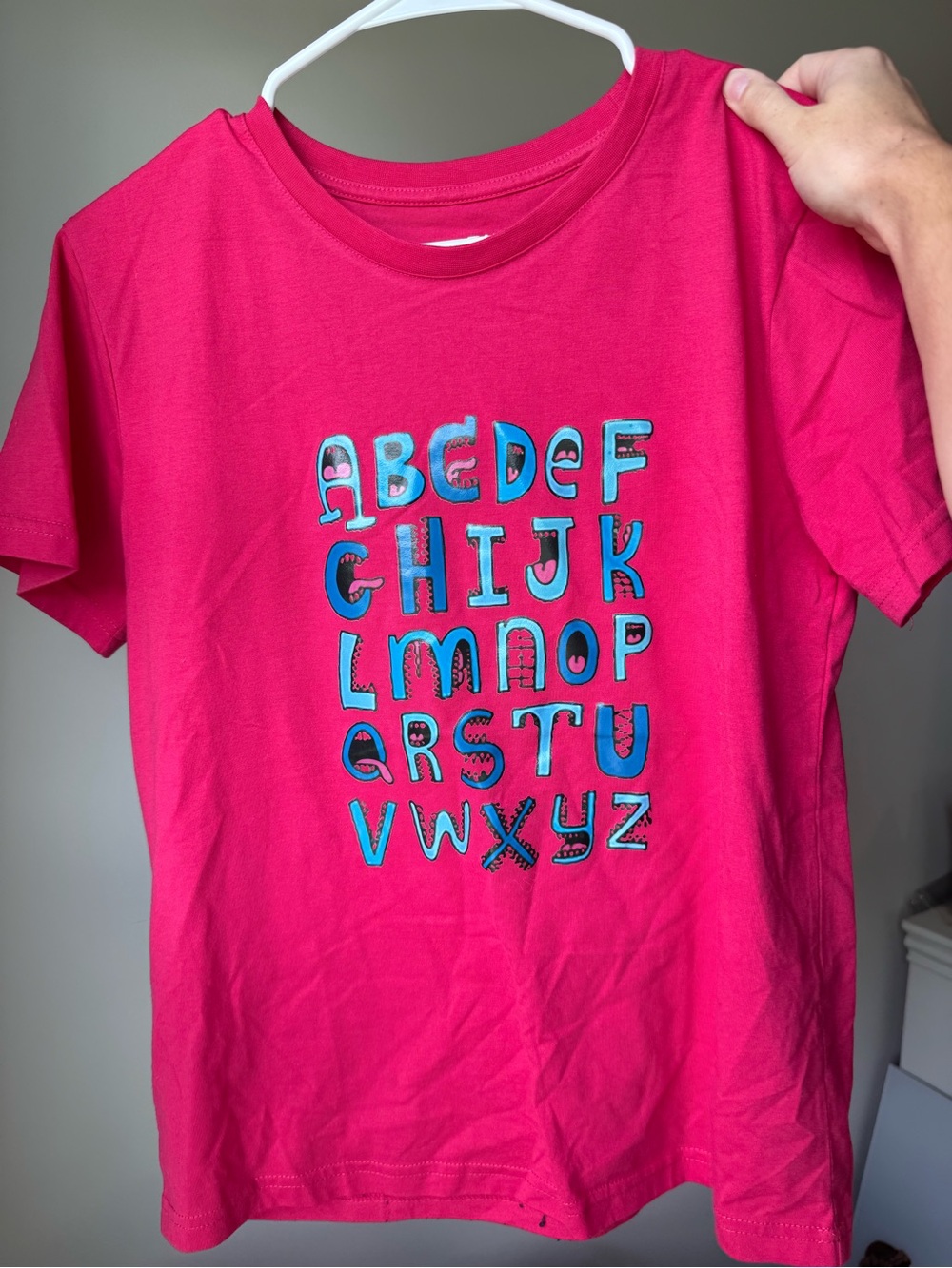 Hot Pink Alphabet Graphic Tee